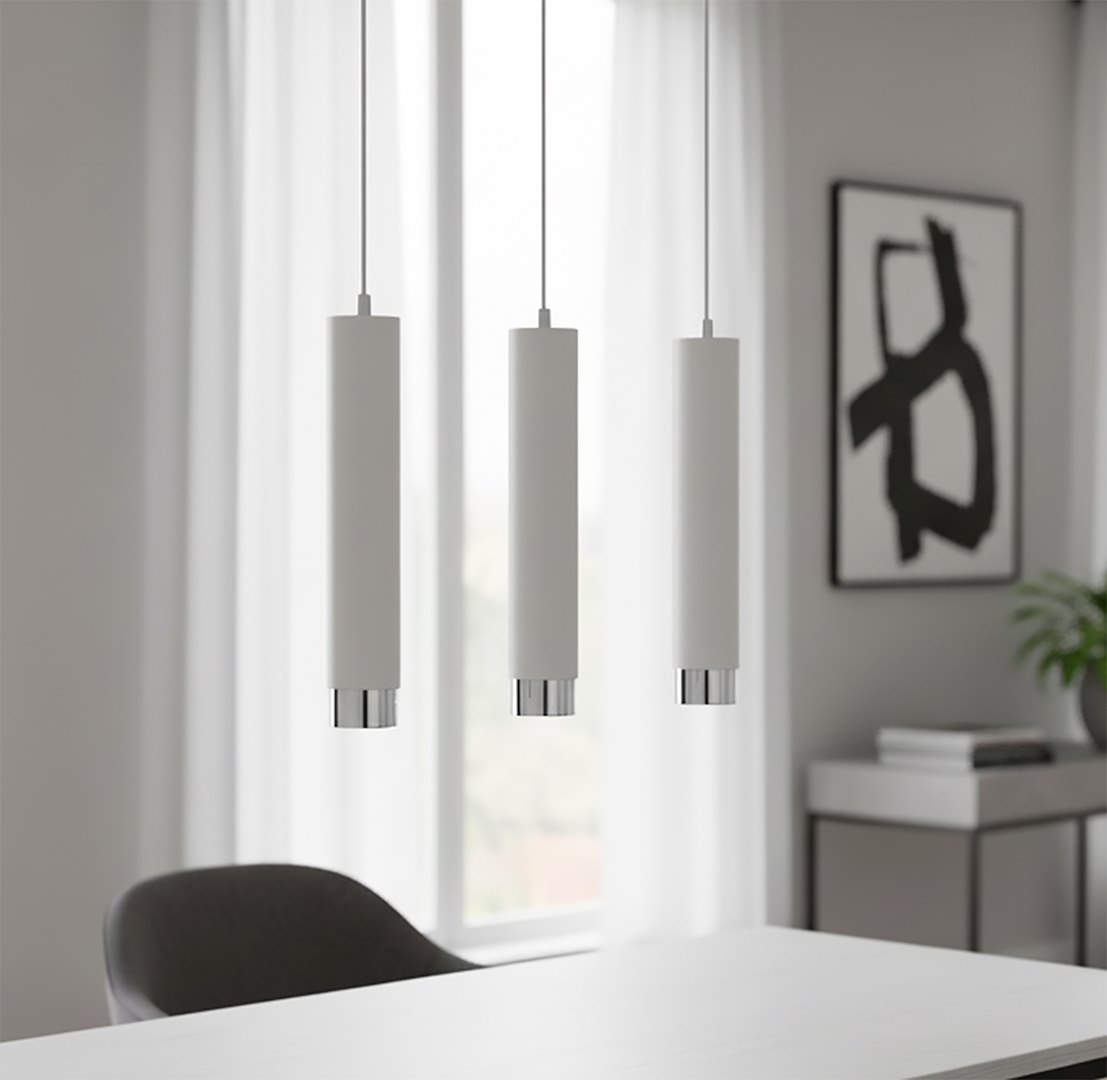 Emibig Visilica KIBO 230V 10W MAX LED GU10 Čelik Bijela/ Srebrna