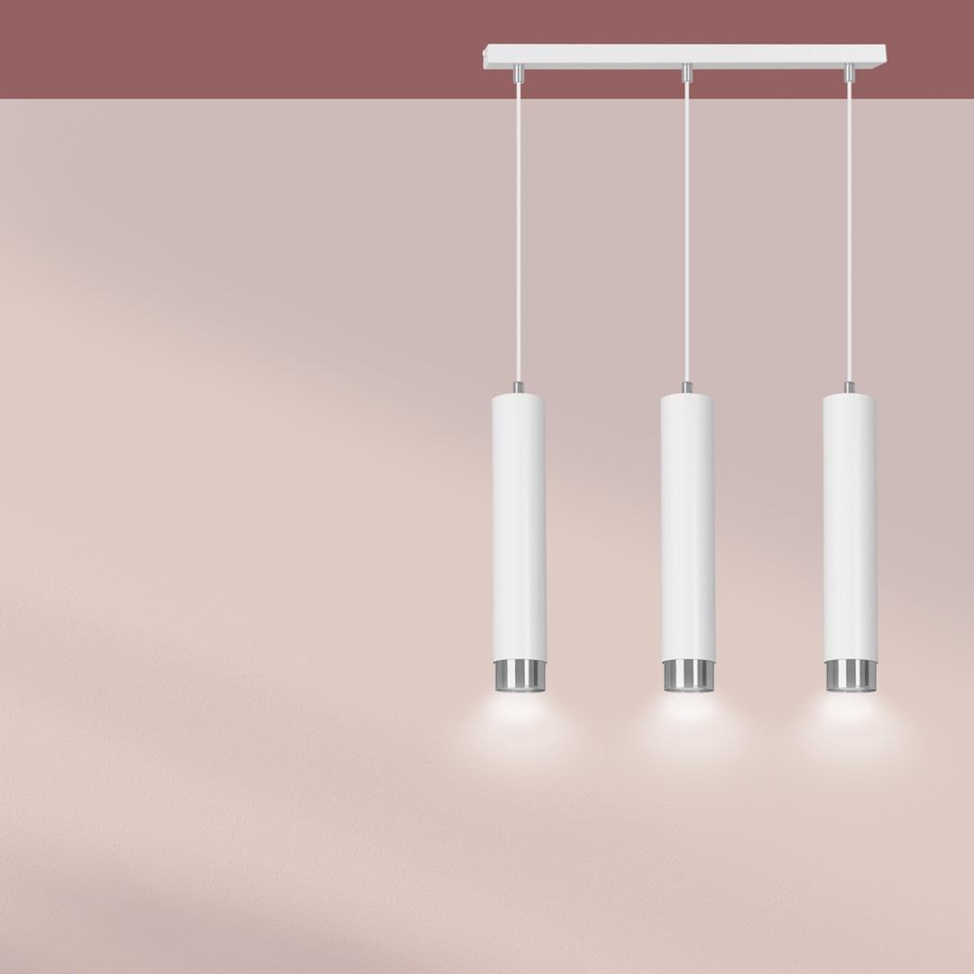 Emibig Visilica KIBO 230V 10W MAX LED GU10 Čelik Bijela/ Srebrna
