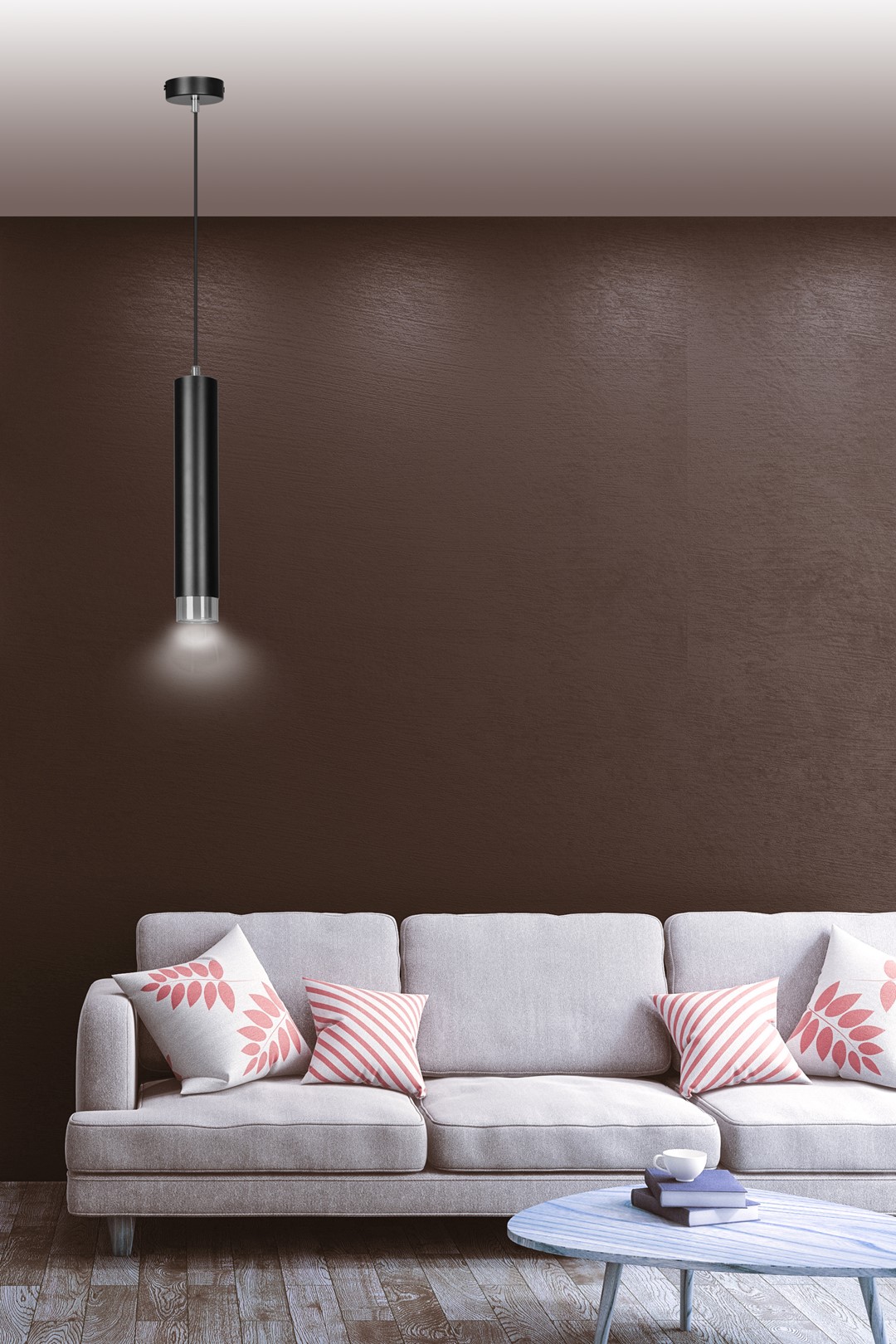 Emibig Visilica KIBO 230V 10W MAX LED GU10 Čelik Crna/ Srebrna