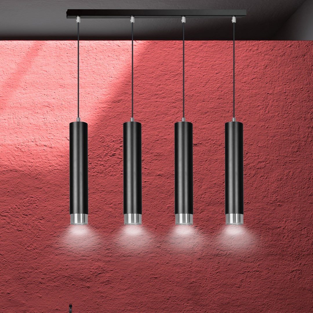 Emibig Visilica KIBO 230V 10W MAX LED GU10 Čelik Crna/ Srebrna