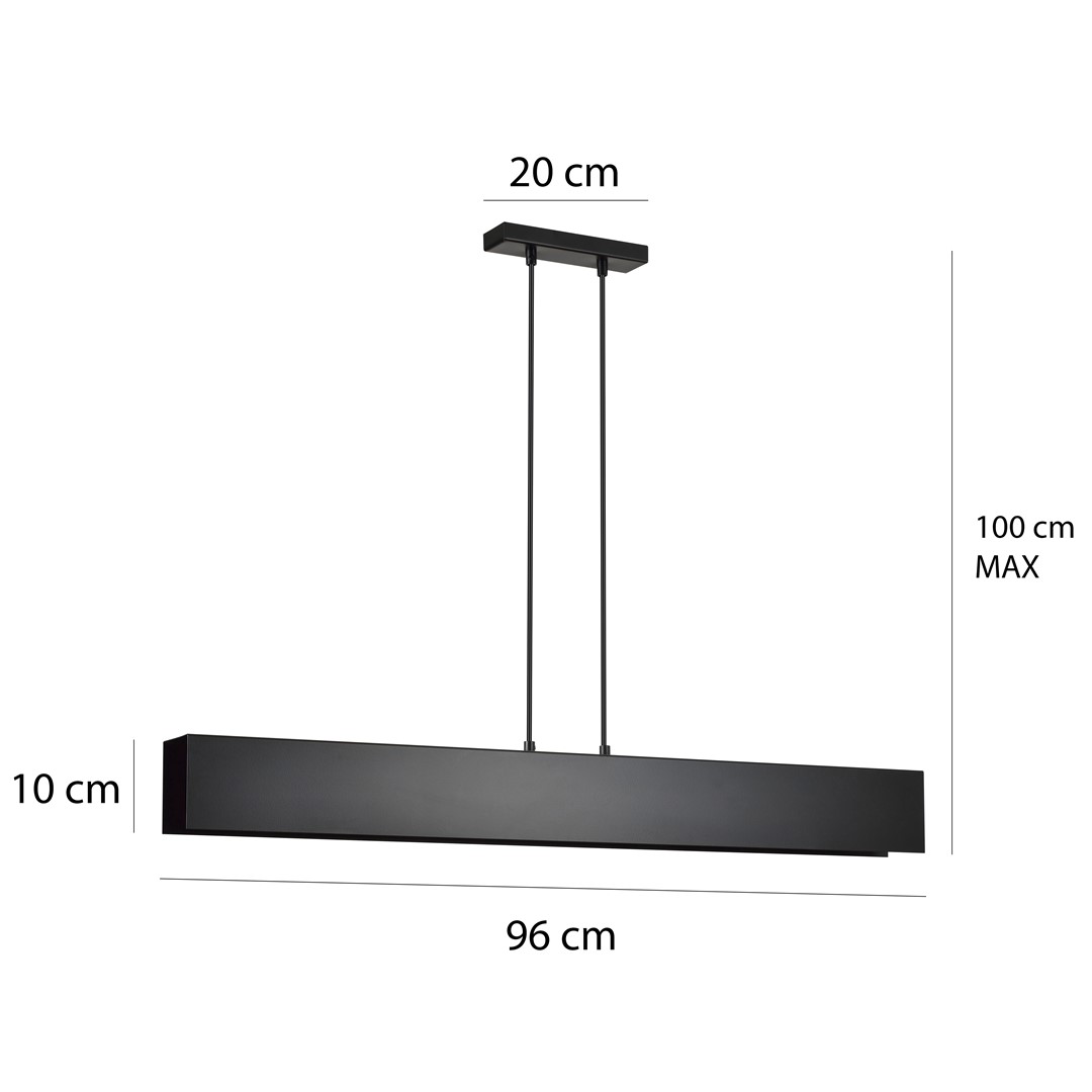 Emibig Visilica GENTOR 230V 15W MAX LED E27 Čelik Crna