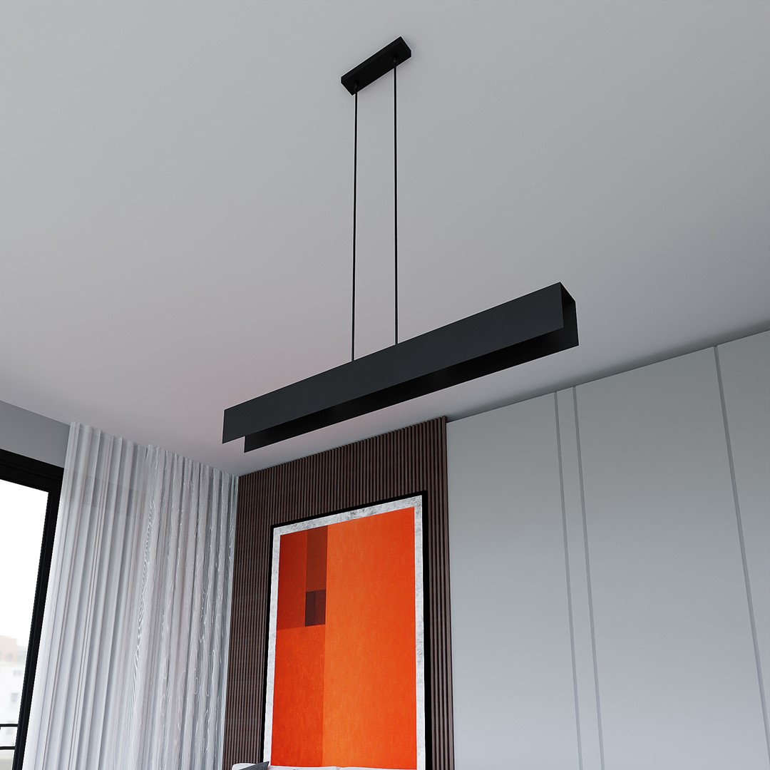 Emibig Visilica GENTOR 230V 15W MAX LED E27 Čelik Crna
