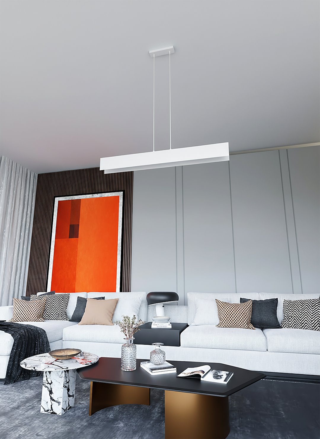 Emibig Visilica GENTOR 230V 15W MAX LED E27 Čelik Bijela