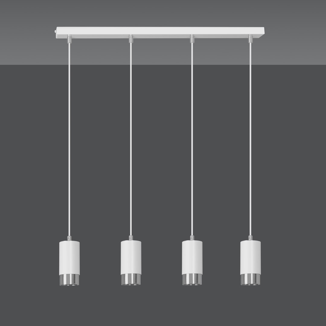 Emibig Visilica FUMIKO 230V 10W MAX LED GU10 Čelik Bijela/ Srebrna