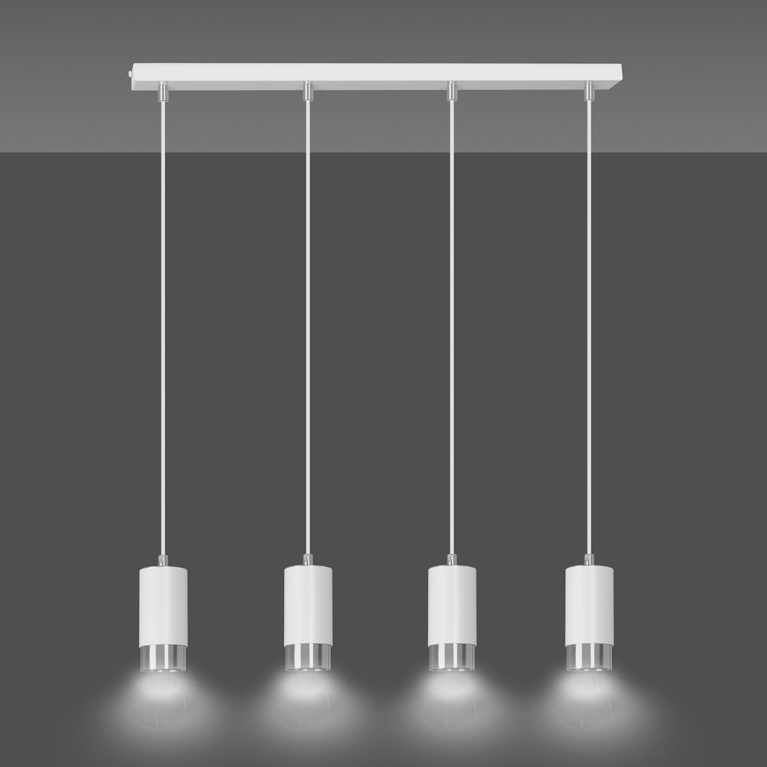 Emibig Visilica FUMIKO 230V 10W MAX LED GU10 Čelik Bijela/ Srebrna