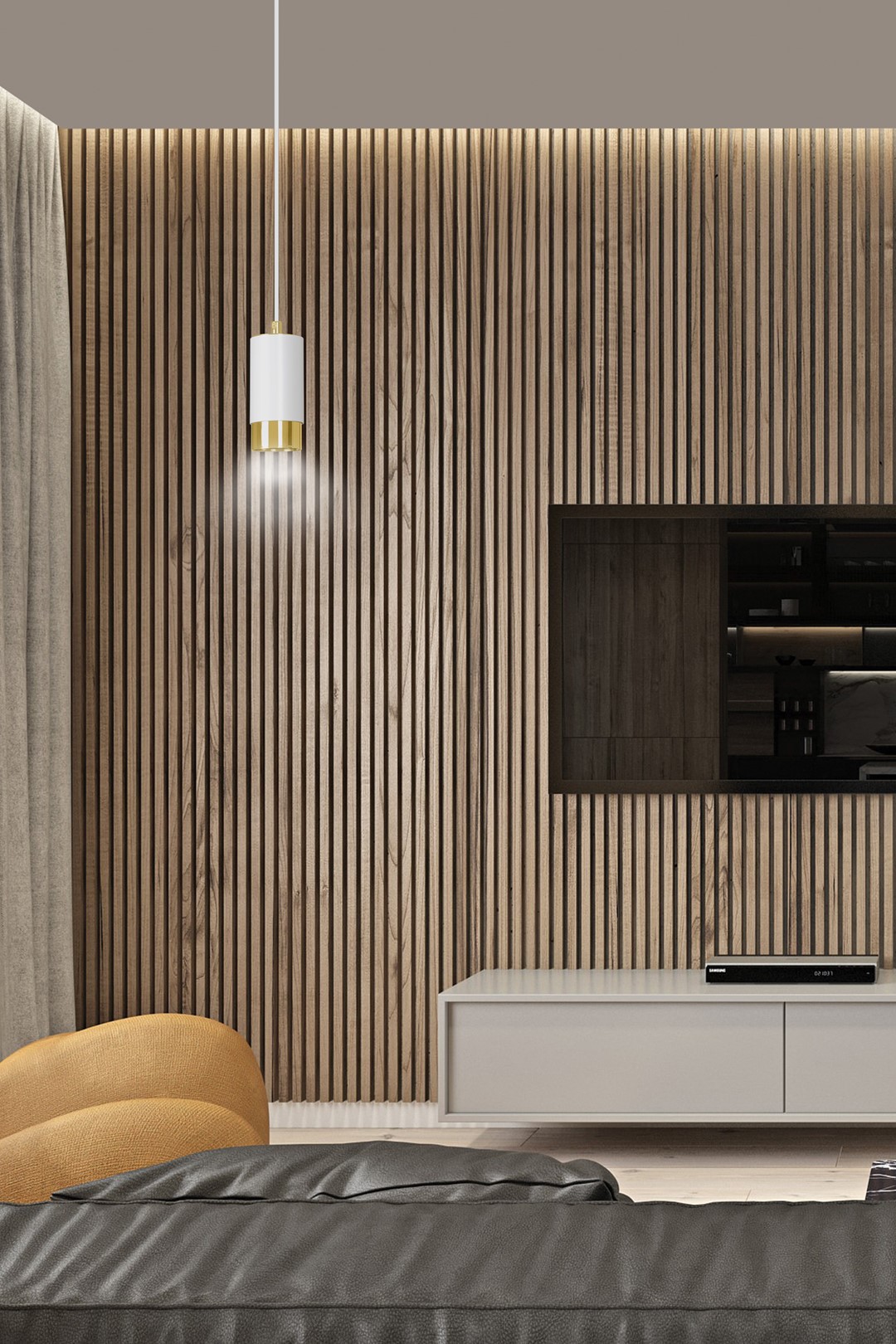 Emibig Visilica FUMIKO 230V 10W MAX LED GU10 Čelik Bijela/ Zlatna