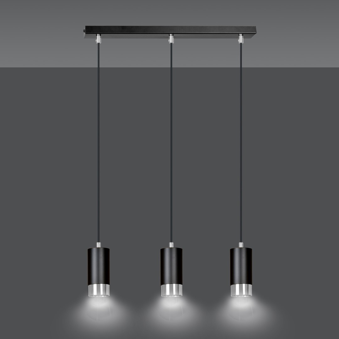 Emibig Visilica FUMIKO 230V 10W MAX LED GU10 Čelik Crna/ Srebrna