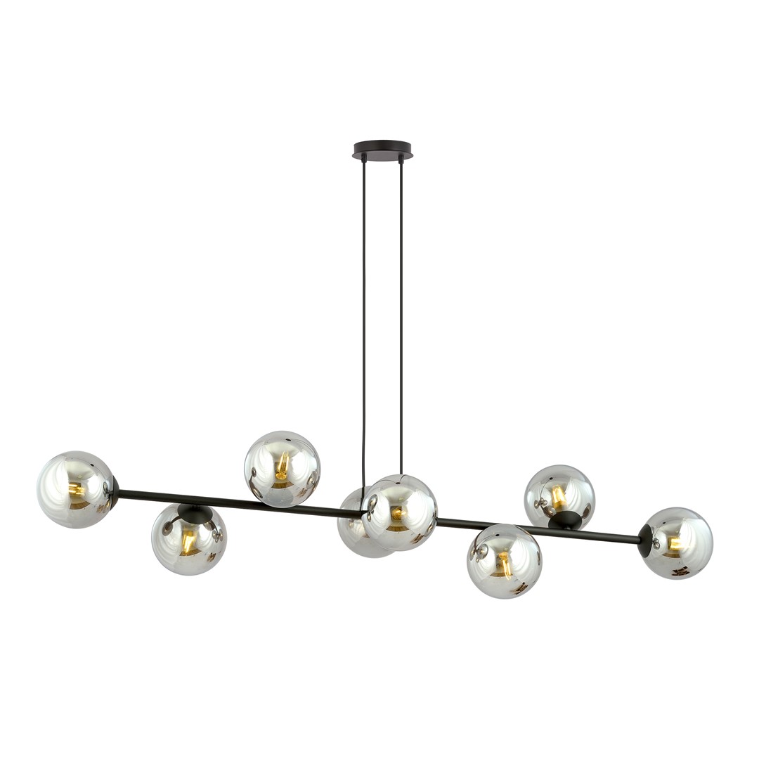 Emibig Visilica ROSSI 230V 10W MAX LED E14 Čelik/ Staklo Crna