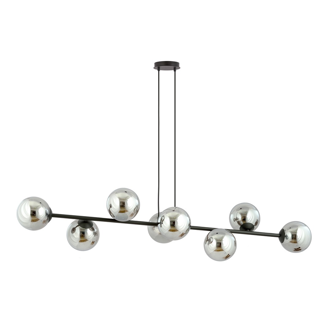 Emibig Visilica ROSSI 230V 10W MAX LED E14 Čelik/ Staklo Crna