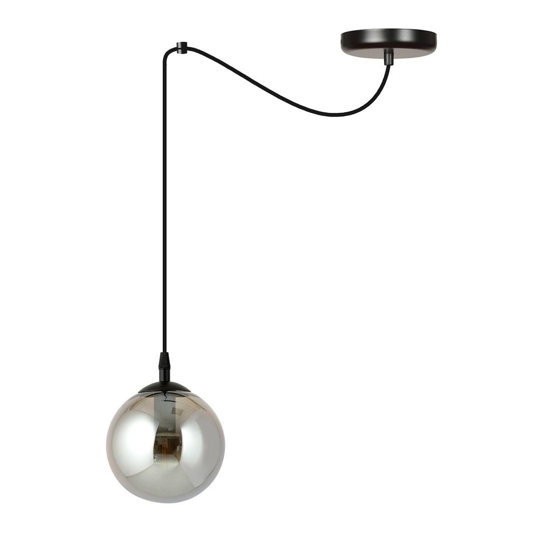 Emibig Visilica GIGI 230V 10W MAX LED E14 Čelik/ Staklo Crna