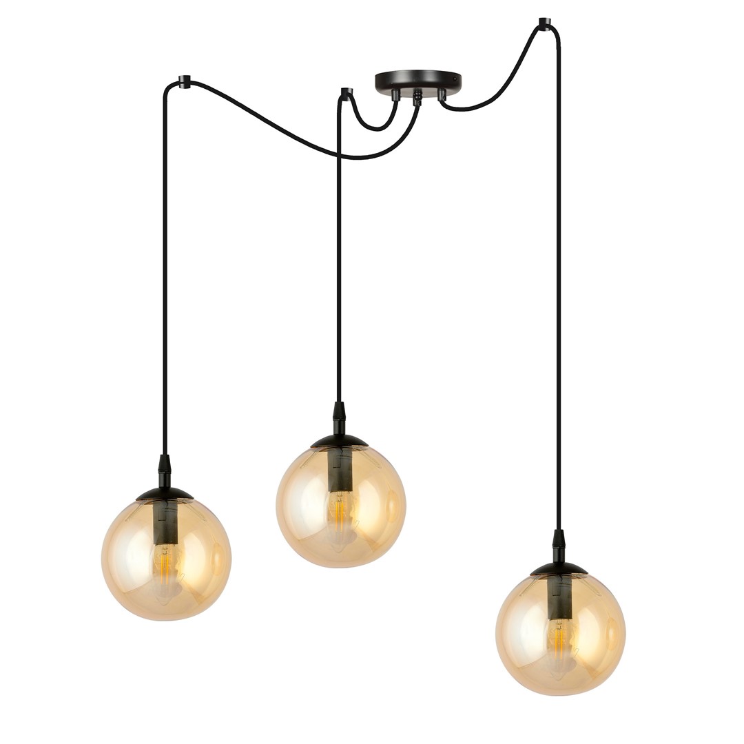 Emibig Visilica GIGI 230V 10W MAX LED E14 Čelik/ Staklo Crna