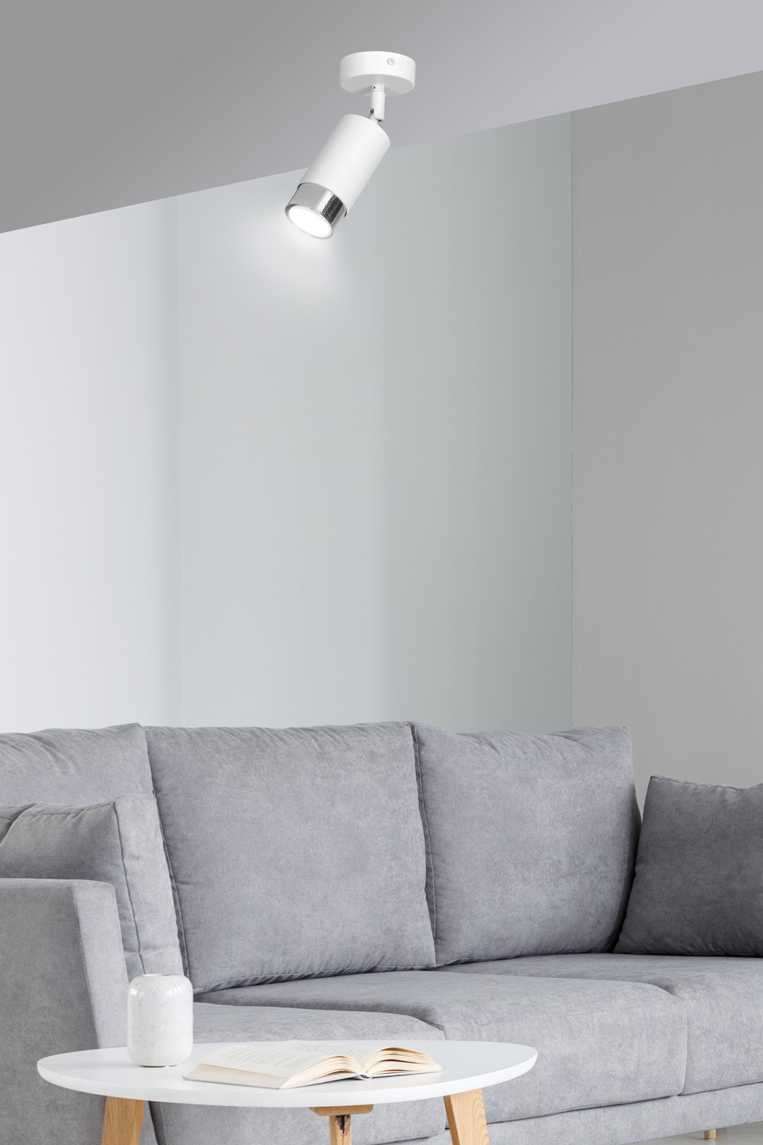 Emibig Stropna svjetiljka HIRO 230V 10W MAX LED GU10 Čelik Bijela/ Zlatna