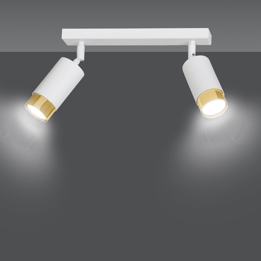 Emibig Stropna svjetiljka HIRO 230V 10W MAX LED GU10 Čelik Bijela/ Zlatna
