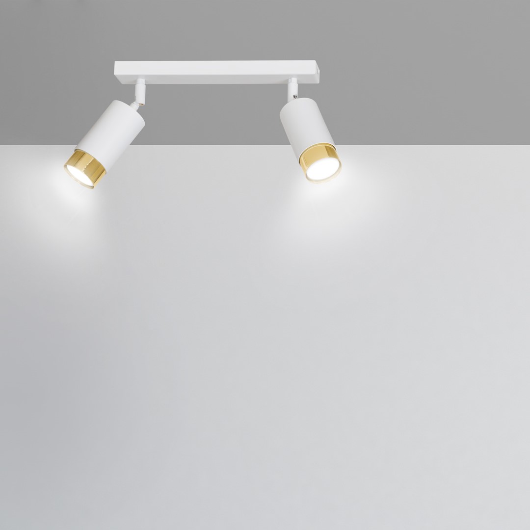 Emibig Stropna svjetiljka HIRO 230V 10W MAX LED GU10 Čelik Bijela/ Zlatna