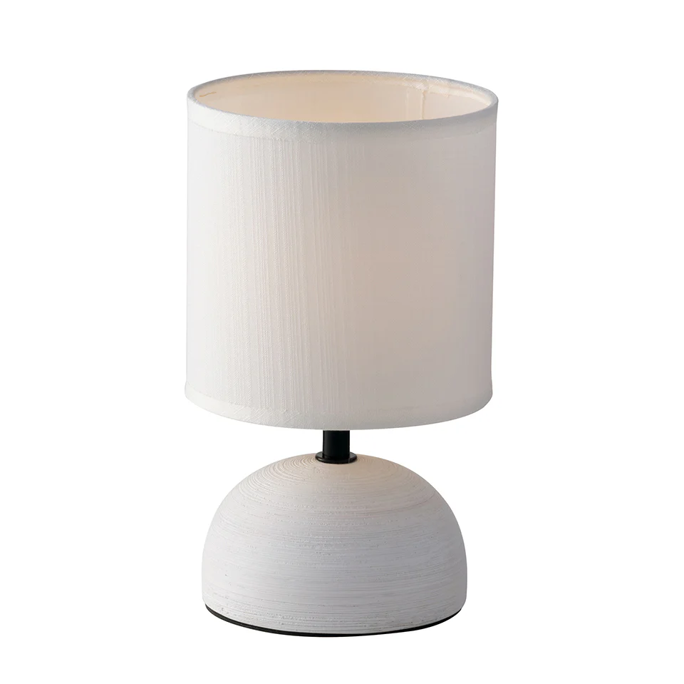 Luce Design Stolna lampa FURORE 1xE14 Keramika/Tekstil Bijela