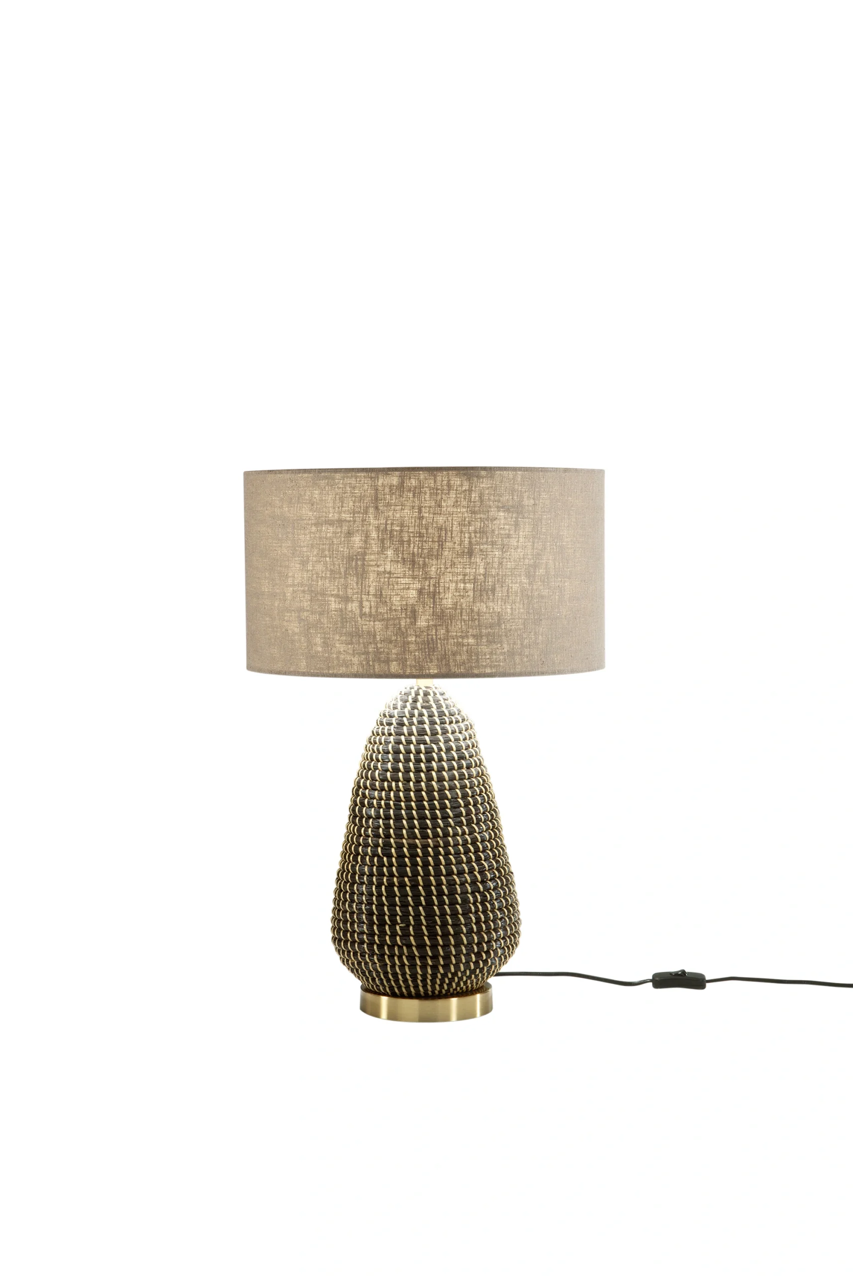 Luce Design Stolna lampa POSIDONIA 1xE27 Morska trava/Metal/Platno