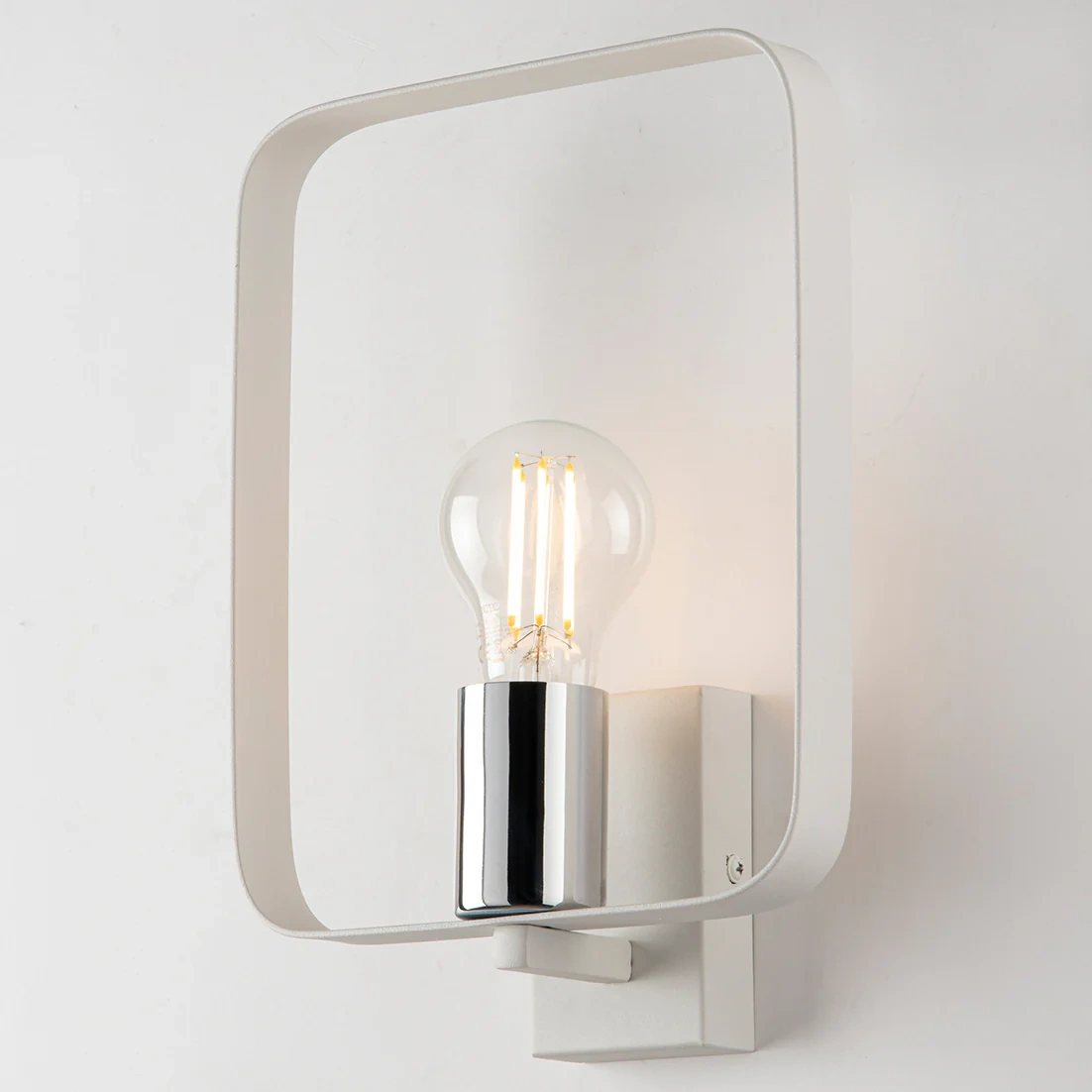 Luce Design Stropna lampa SMITH 1xE27 Metal Bijela/Srebrna