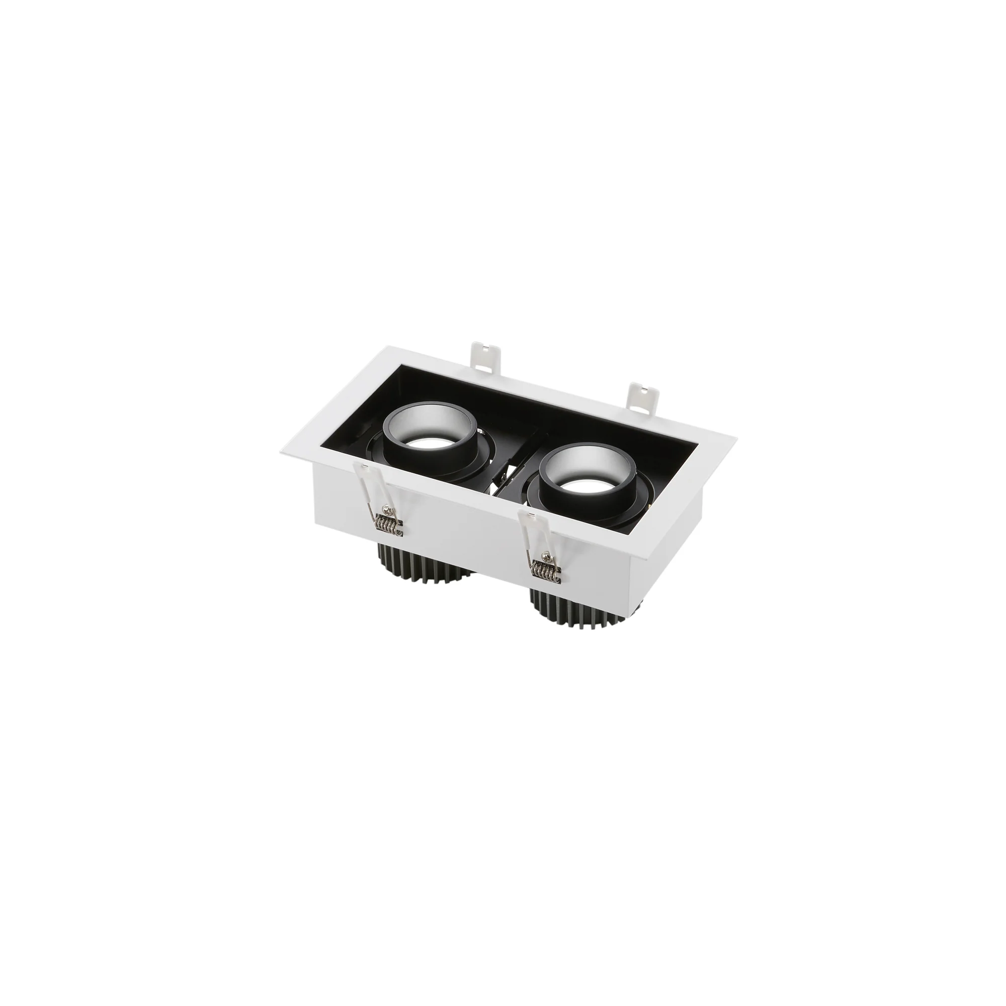 Intec Ugradbeni LED Reflektor Apollo Pravokutni 2x10W 3000K Aluminij Crno-Bijeli