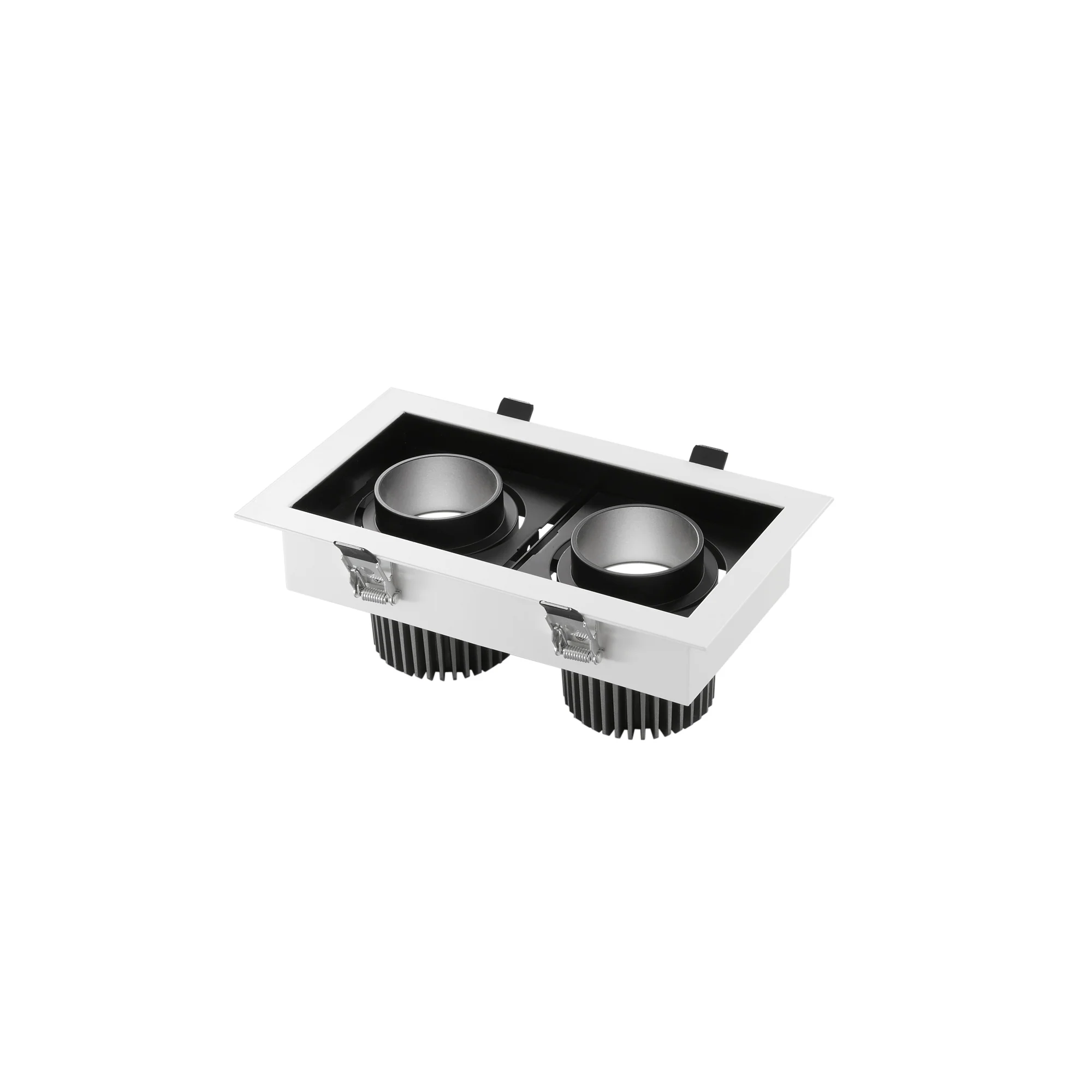Intec Ugradbeni LED Reflektor Apollo Pravokutni 2x20W 3000K Aluminij Crno-Bijeli