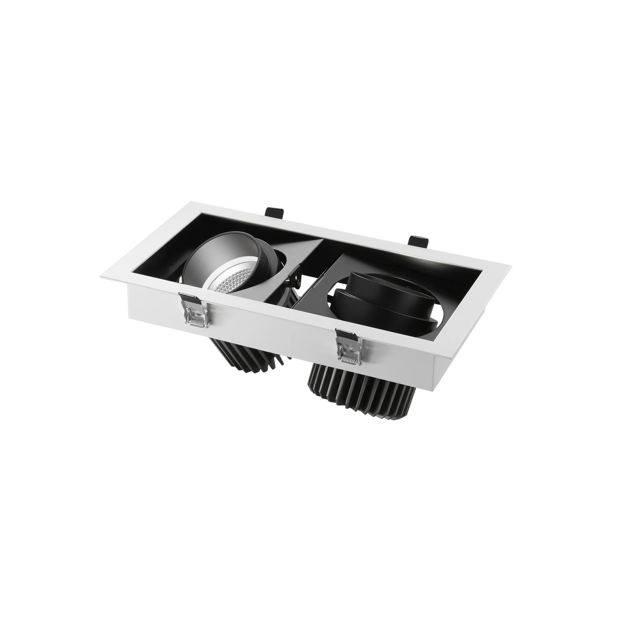 Intec Ugradbeni LED Reflektor Apollo Pravokutni 2x30W 3000K Aluminij Crno-Bijeli