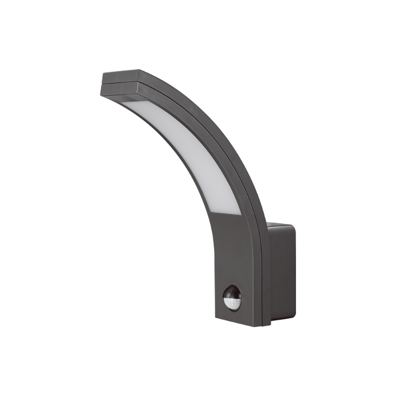 Green Tech Zidna lampa sa senzorom 15W 3000K Plastika/Aluminij Crna