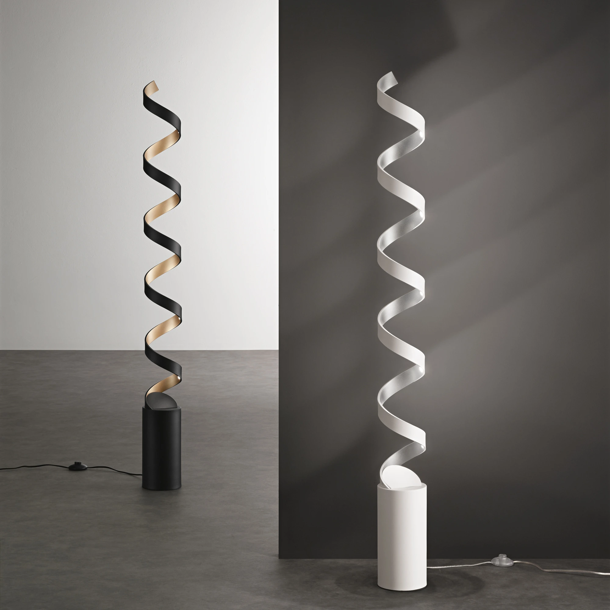 Luce Design Podna lampa 30W 3000K Aluminij Crno/Zlatna