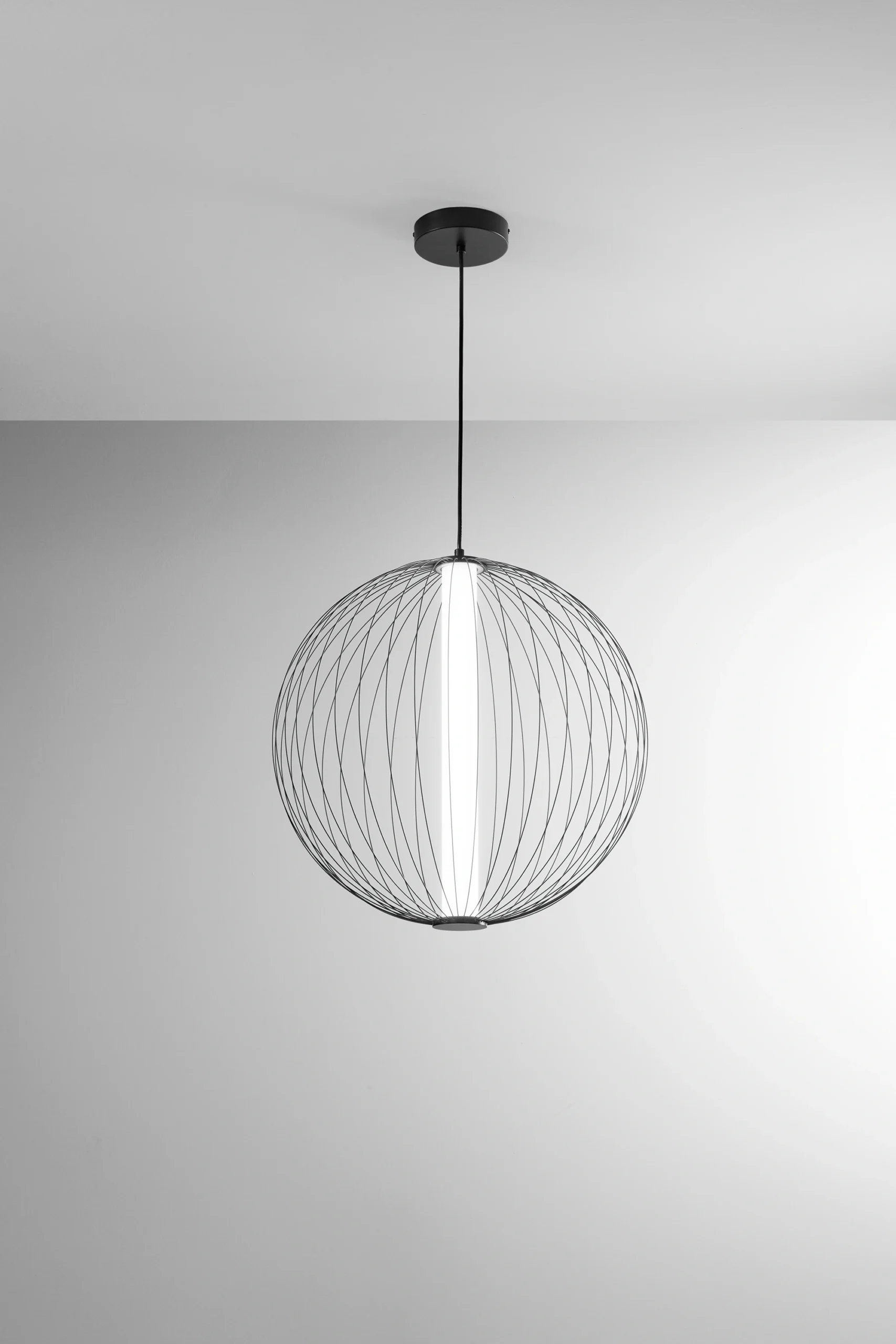 Luce Design LED viseća lampa SEXTANT Ø50cm 28W 2700/3500K Metal Crna