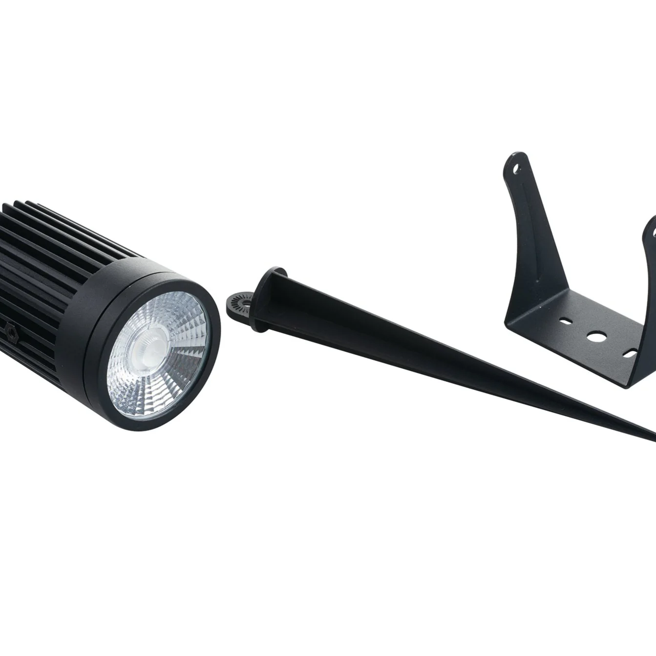 Intec Vanjski LED reflektor sa šiljkom TARGET 1x30W Ø78mm RGB+4000K Crni